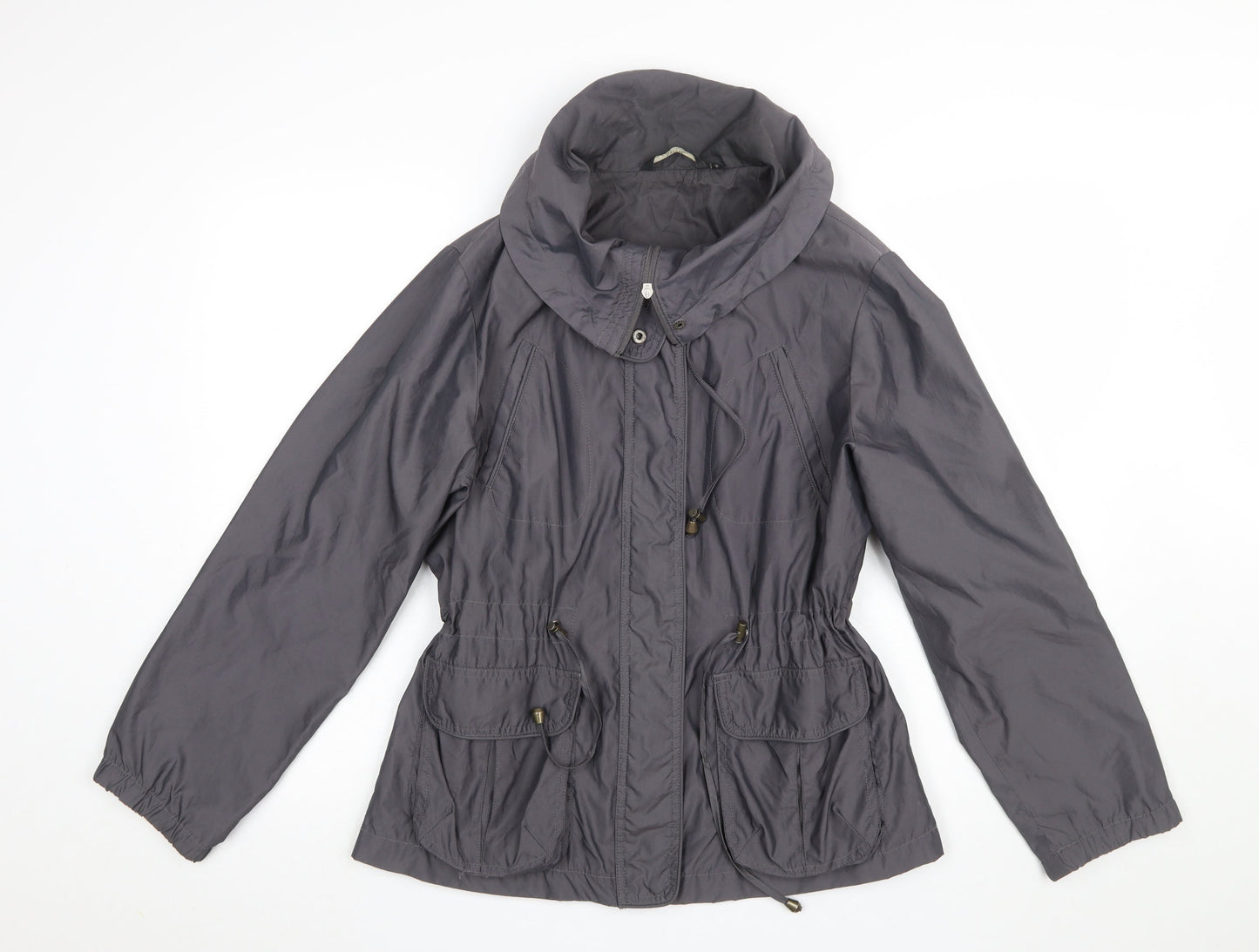 Womens UK Size 14 Debenhams Grey Anorak Coat