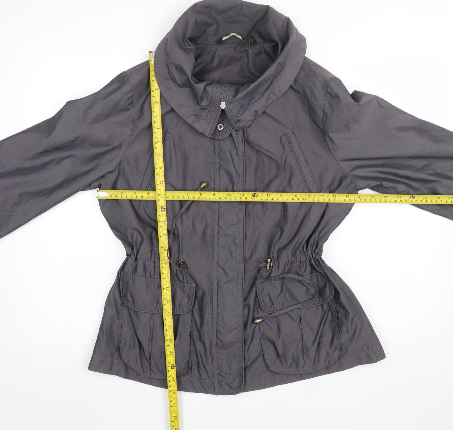Womens UK Size 14 Debenhams Grey Anorak Coat