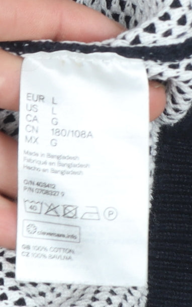 Mens UK Size L H&M Blue Pullover Jumper