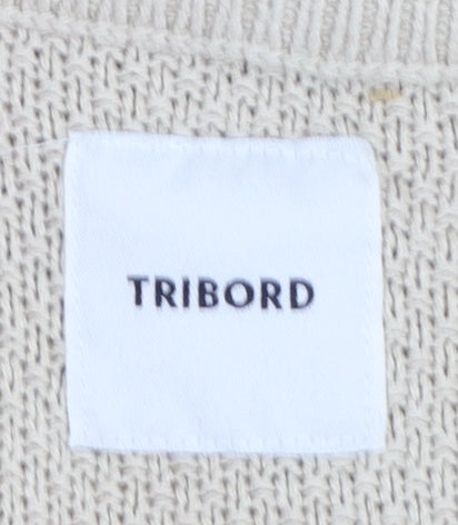 Mens UK Size L Tribord Beige Pullover Jumper
