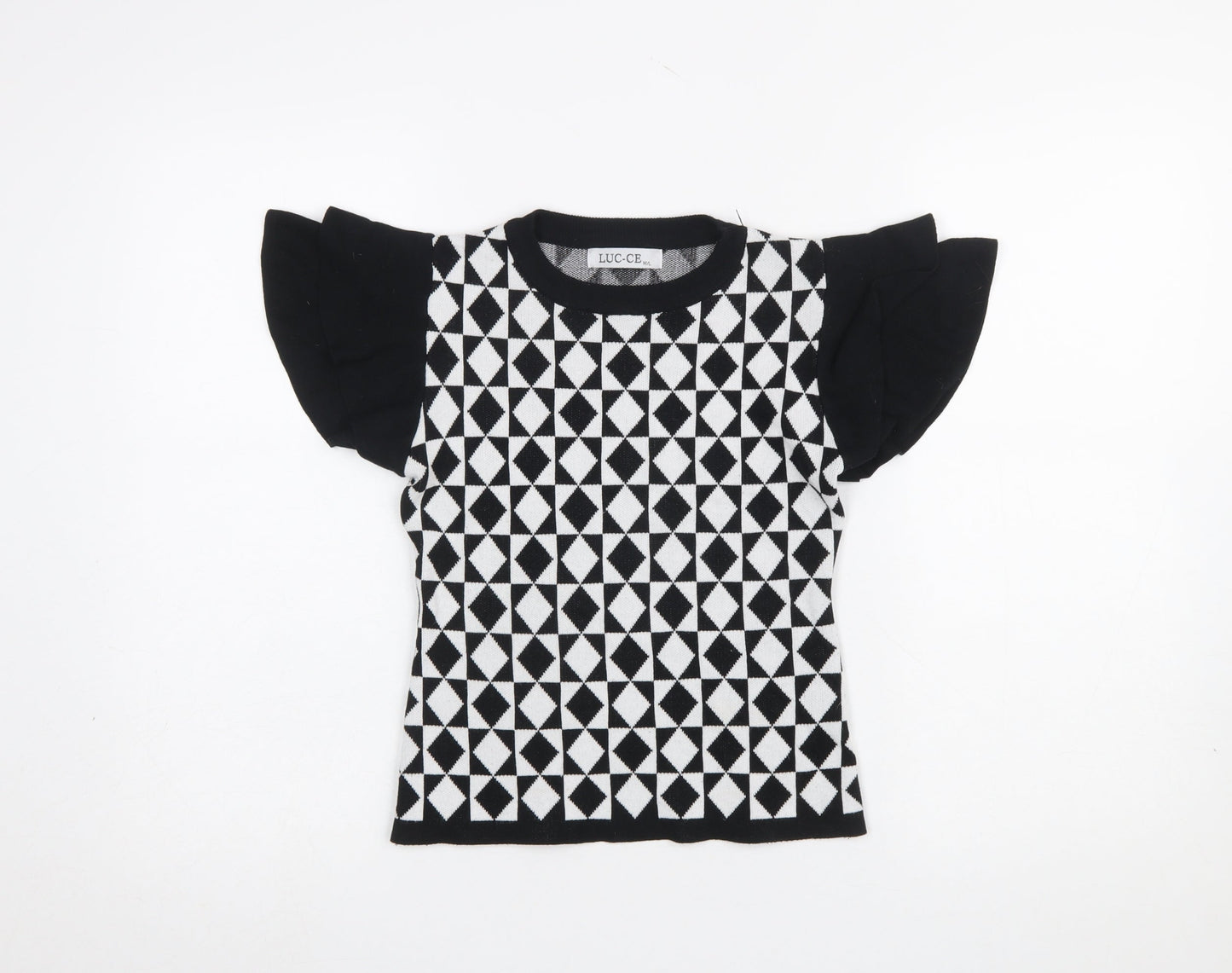 Girls UK Size L LUC-CE Black Pullover Jumper