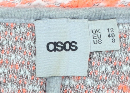 Womens UK Size 12 ASOS Orange Cardigan Jumper