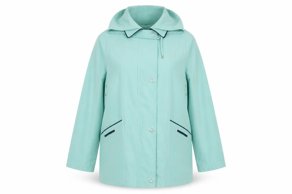 Womens UK Size 14 EWM Green Rain Coat