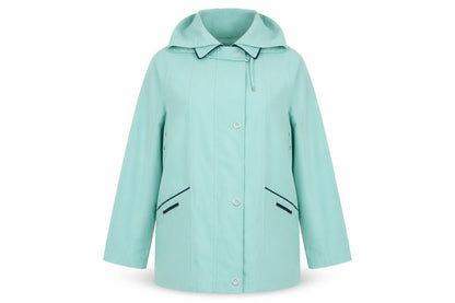 Womens UK Size 14 EWM Green Rain Coat