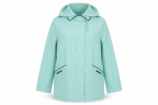 Womens UK Size 14 EWM Green Rain Coat