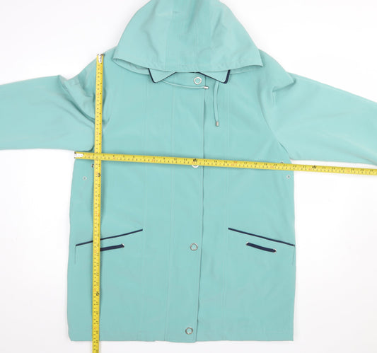 Womens UK Size 14 EWM Green Rain Coat