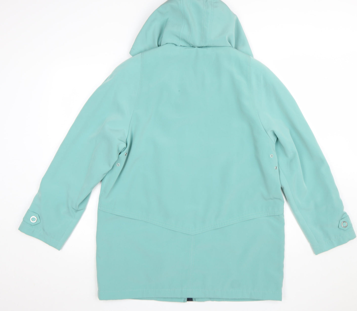 Womens UK Size 14 EWM Green Rain Coat