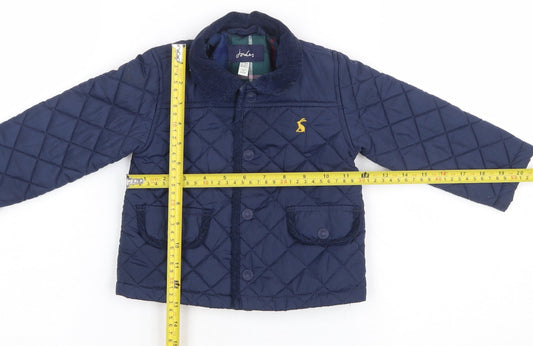 Joules Unisex Baby Navy Quilted Puffer Jacket 12-18 Months Polyester Lined