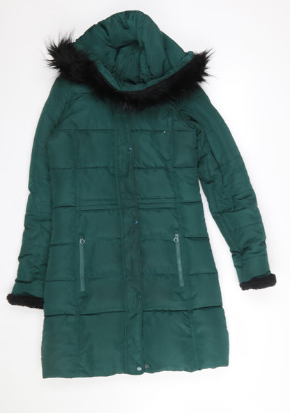 Womens UK Size 8 Regatta Green Puffer Jacket