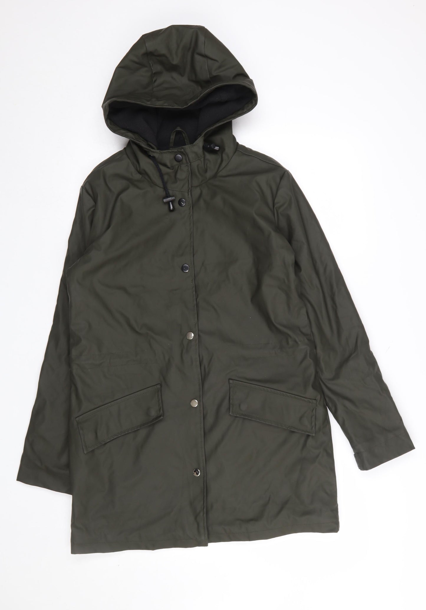 Womens UK Size 8 Brave Soul Green Rain Coat