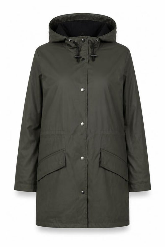 Womens UK Size 8 Brave Soul Green Rain Coat