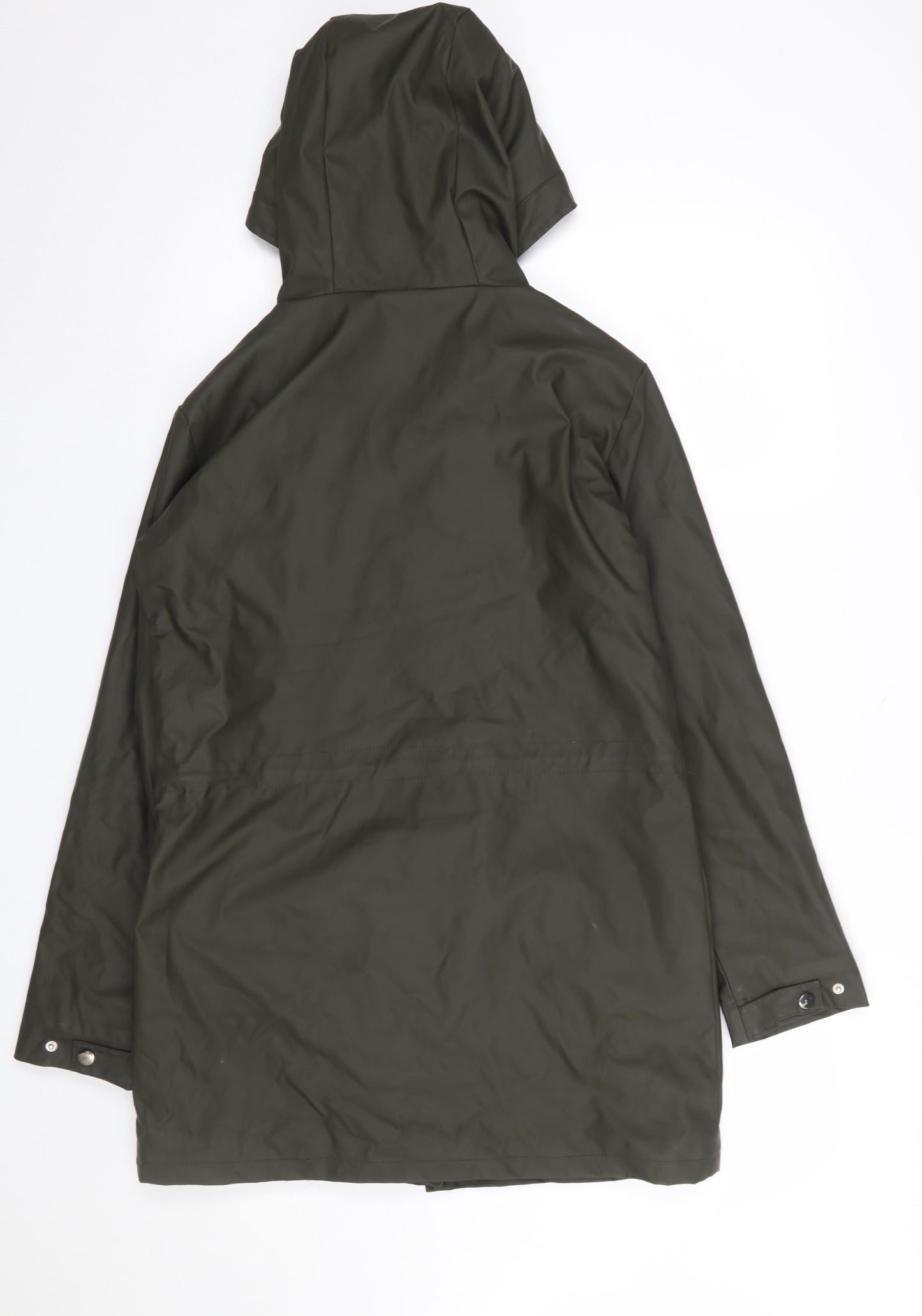 Womens UK Size 8 Brave Soul Green Rain Coat