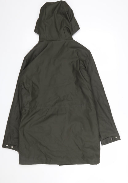 Womens UK Size 8 Brave Soul Green Rain Coat