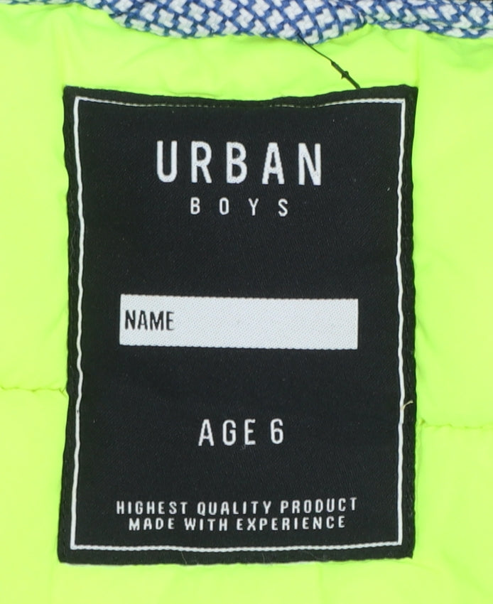 Boys UK Size 6 Years Urban Boys Blue Puffer Jacket