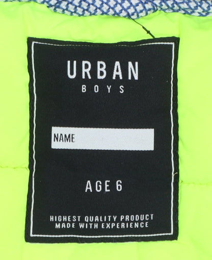 Boys UK Size 6 Years Urban Boys Blue Puffer Jacket
