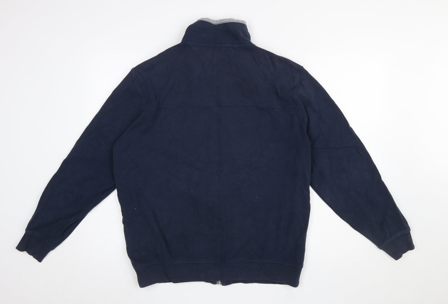 Mens UK Size L CASA MODA Blue Full Zip Sweatshirt