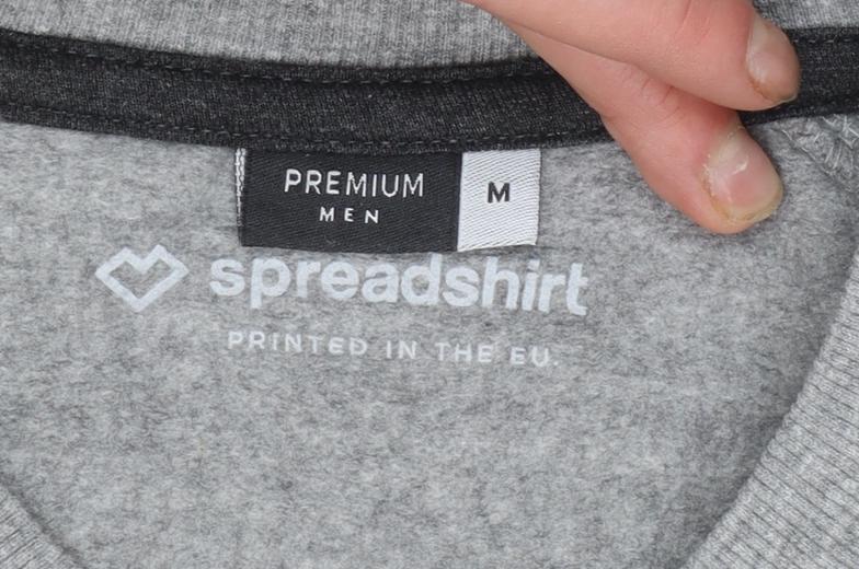 Mens UK Size M Spreadshirt Grey Pullover Sweatshirt