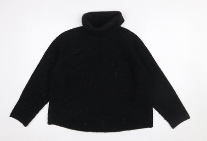 Womens UK Size 10 Topshop Black Pullover Sweatshirt
