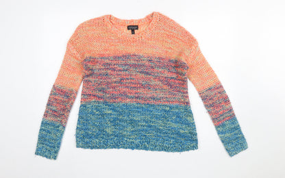 Womens UK Size 6 Topshop Multicoloured Pullover Jumper