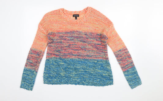 Womens UK Size 6 Topshop Multicoloured Pullover Jumper