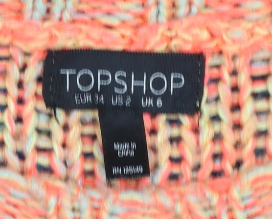 Womens UK Size 6 Topshop Multicoloured Pullover Jumper