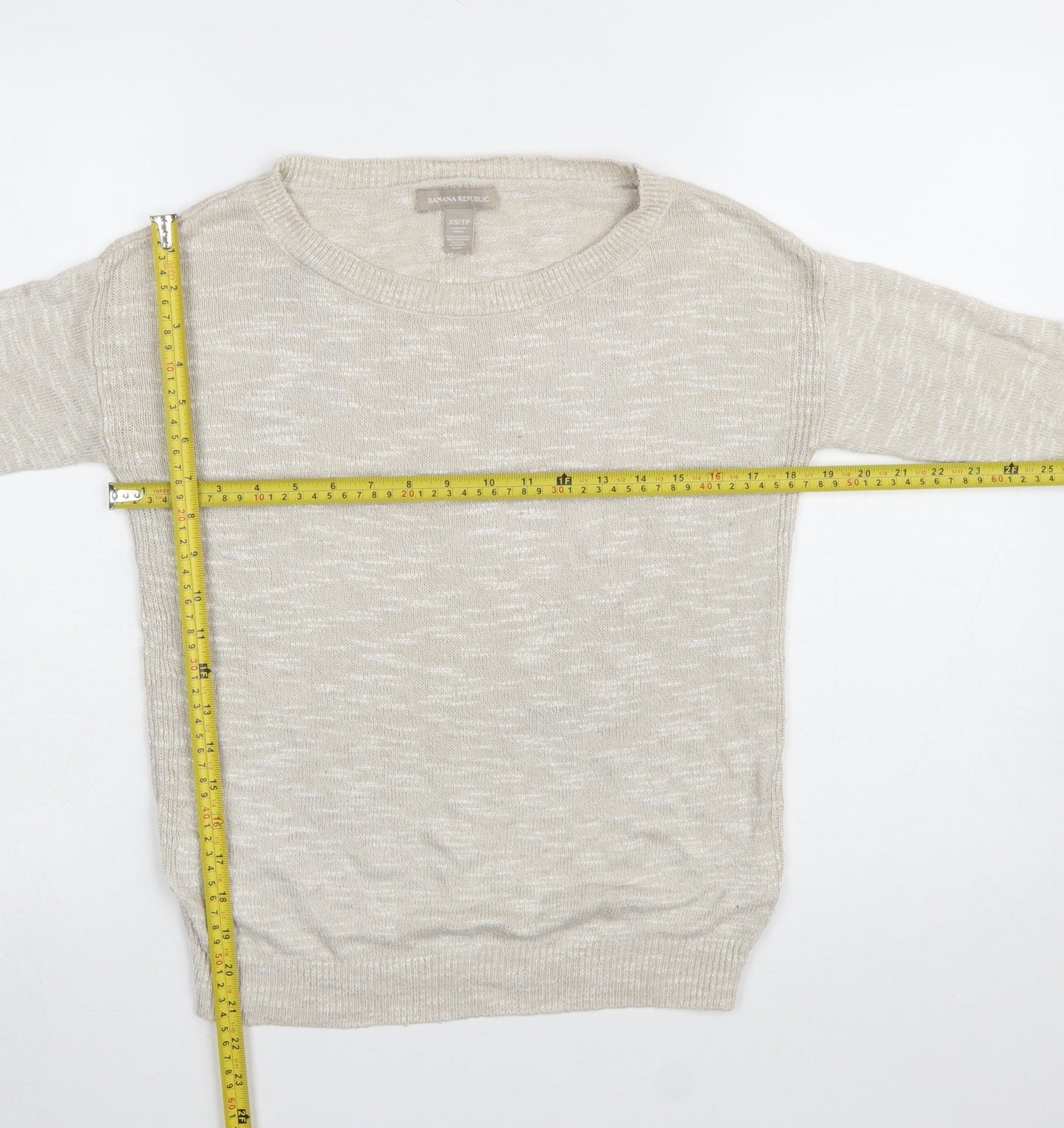 Womens UK Size XS Banana Republic Beige Pullover Jumper