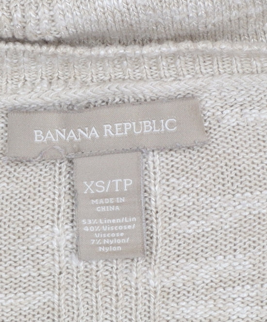 Womens UK Size XS Banana Republic Beige Pullover Jumper