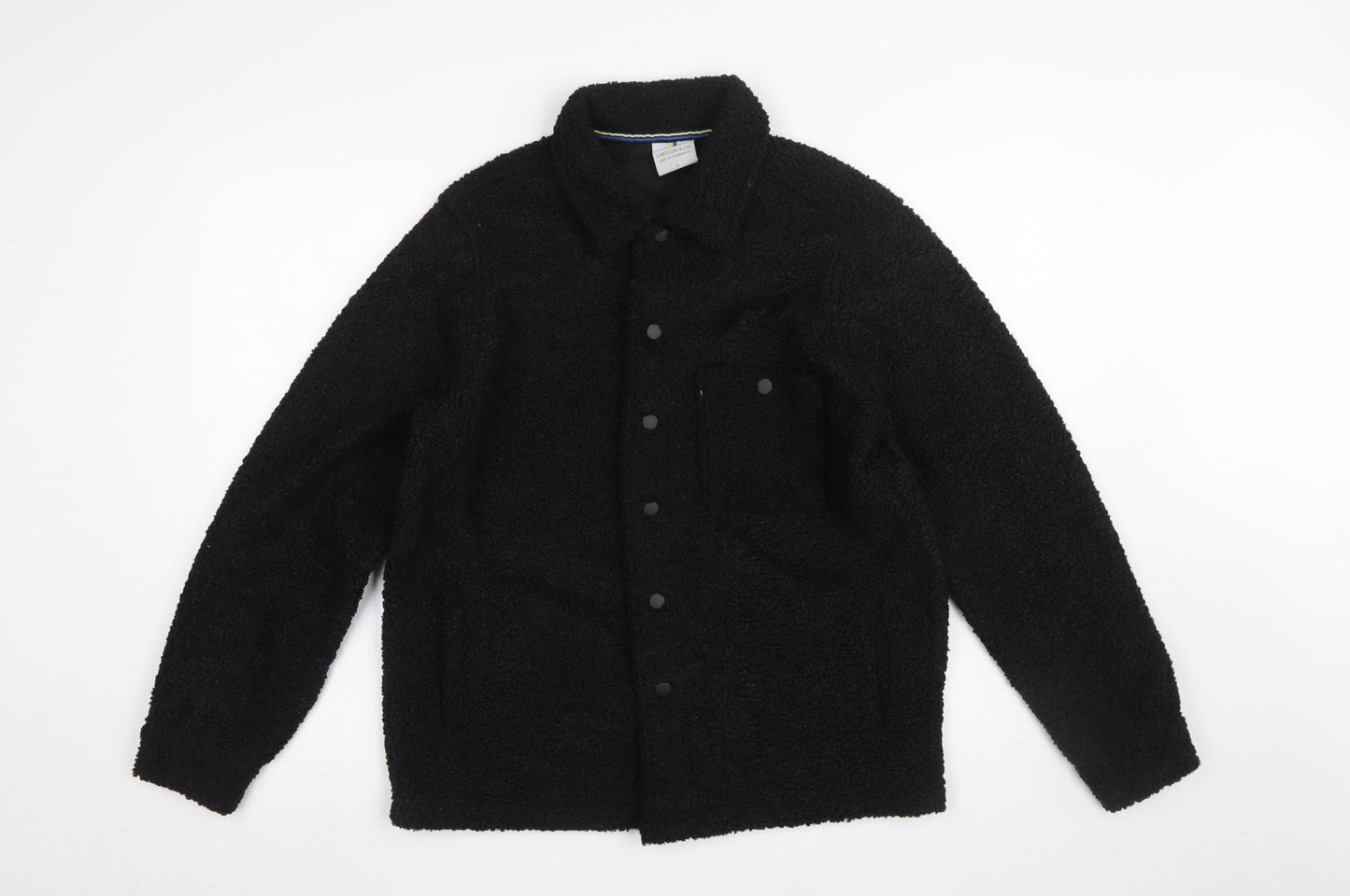 Mens UK Size S Larsson & Co Black Basic Jacket