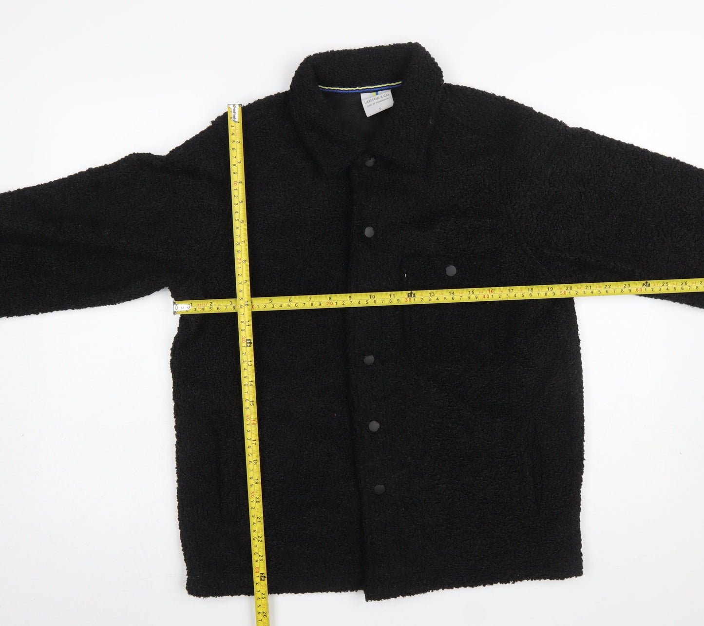 Mens UK Size S Larsson & Co Black Basic Jacket