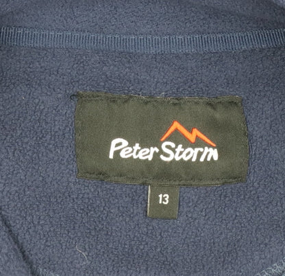 Peter Storm Boys Blue Fleece 1/4 Zip Pullover Sweatshirt 13 Years