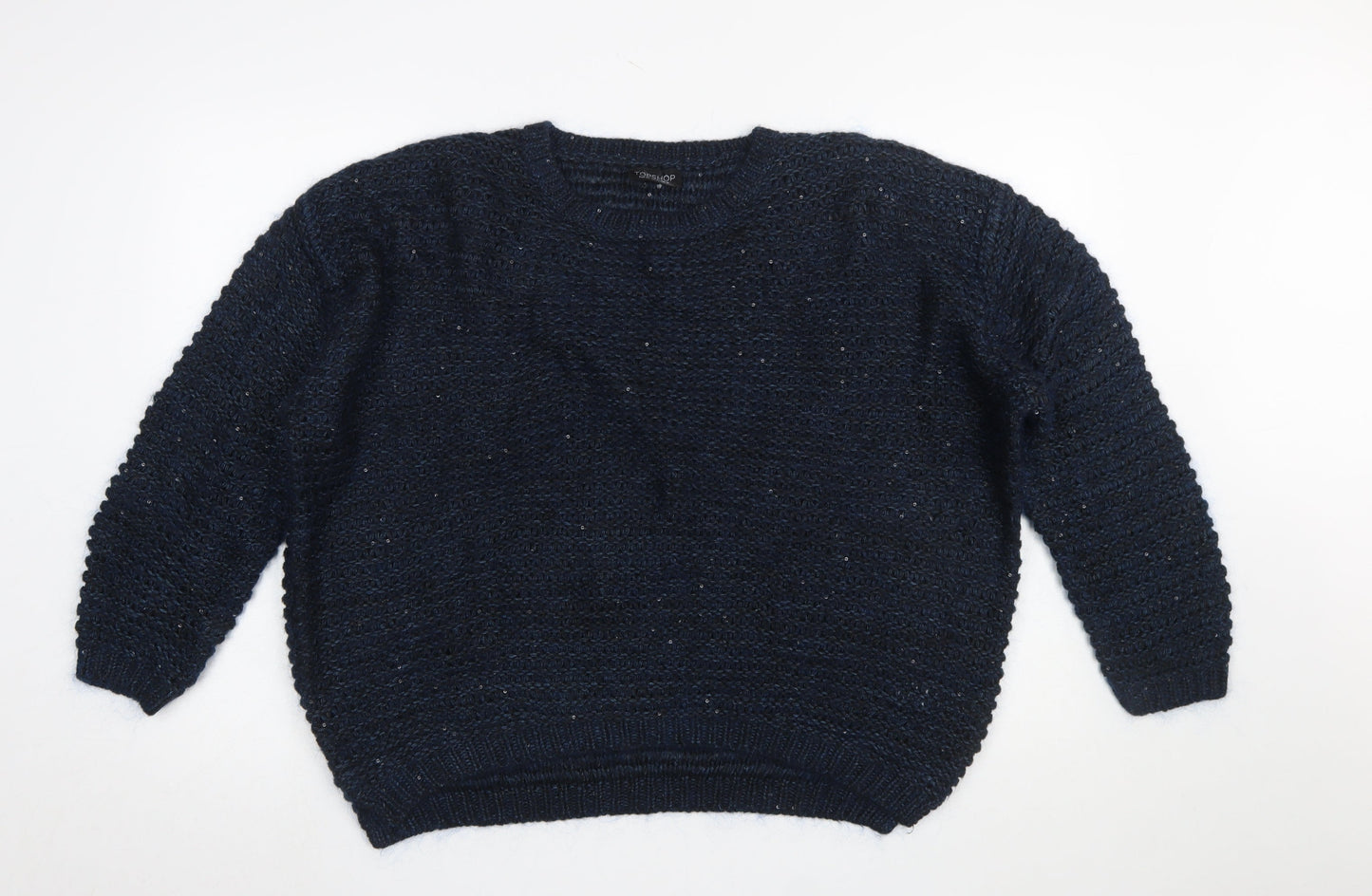 Womens UK Size 12 Topshop Blue Pullover Jumper