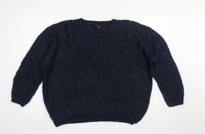 Womens UK Size 12 Topshop Blue Pullover Jumper