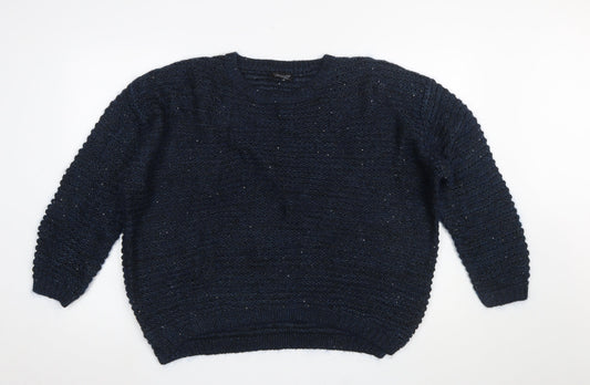 Womens UK Size 12 Topshop Blue Pullover Jumper