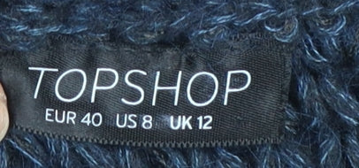 Womens UK Size 12 Topshop Blue Pullover Jumper