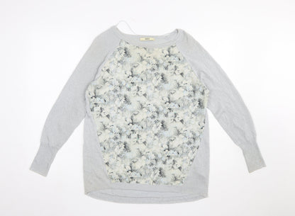 Womens UK Size S Oasis Grey Pullover Jumper