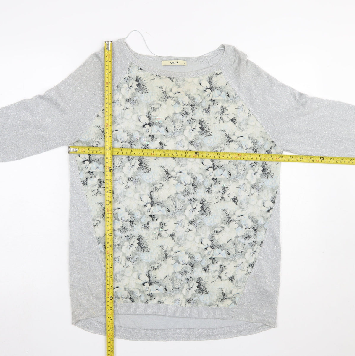 Womens UK Size S Oasis Grey Pullover Jumper