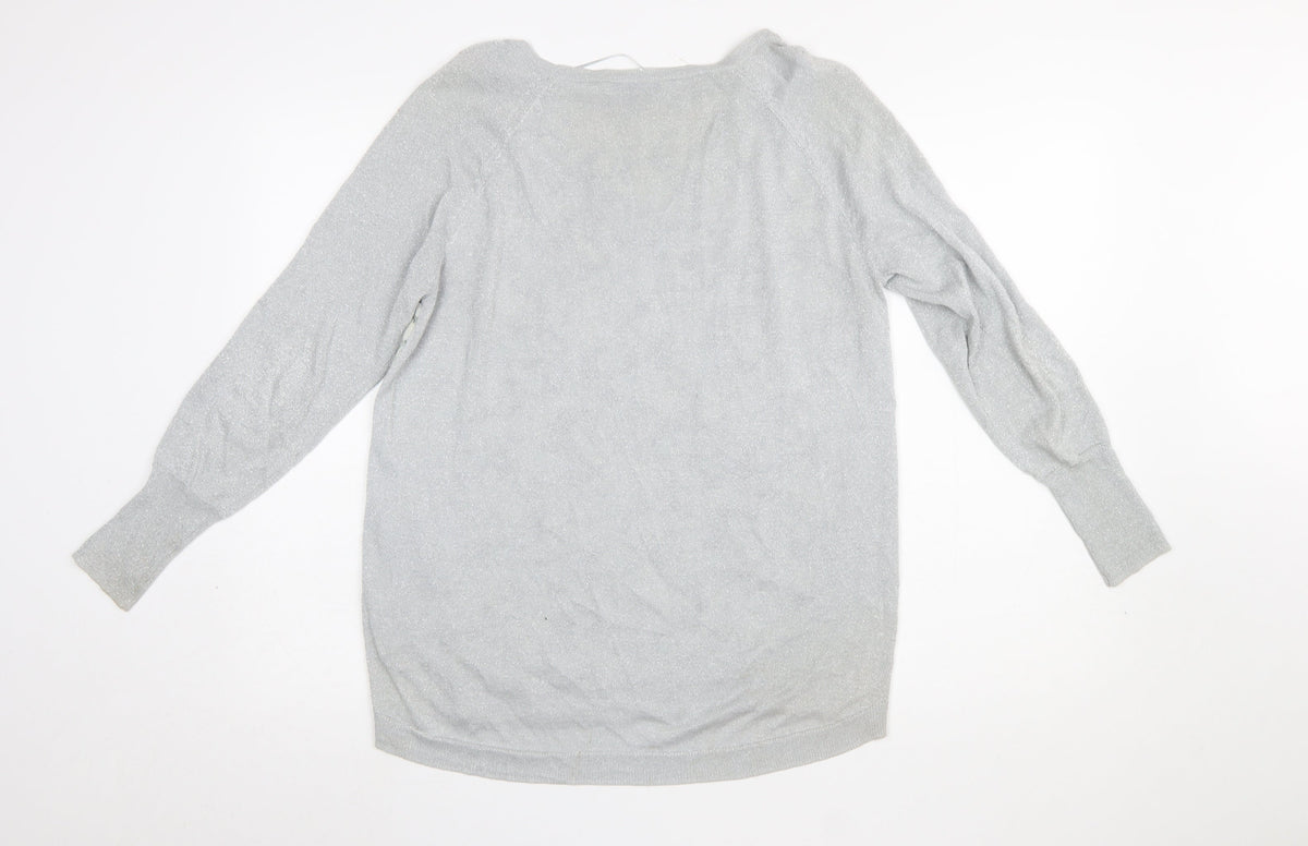 Womens UK Size S Oasis Grey Pullover Jumper