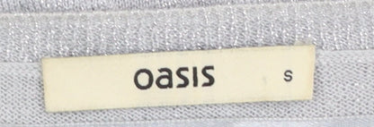 Womens UK Size S Oasis Grey Pullover Jumper