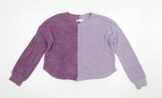 Womens UK Size M Hollister Purple Pullover Jumper
