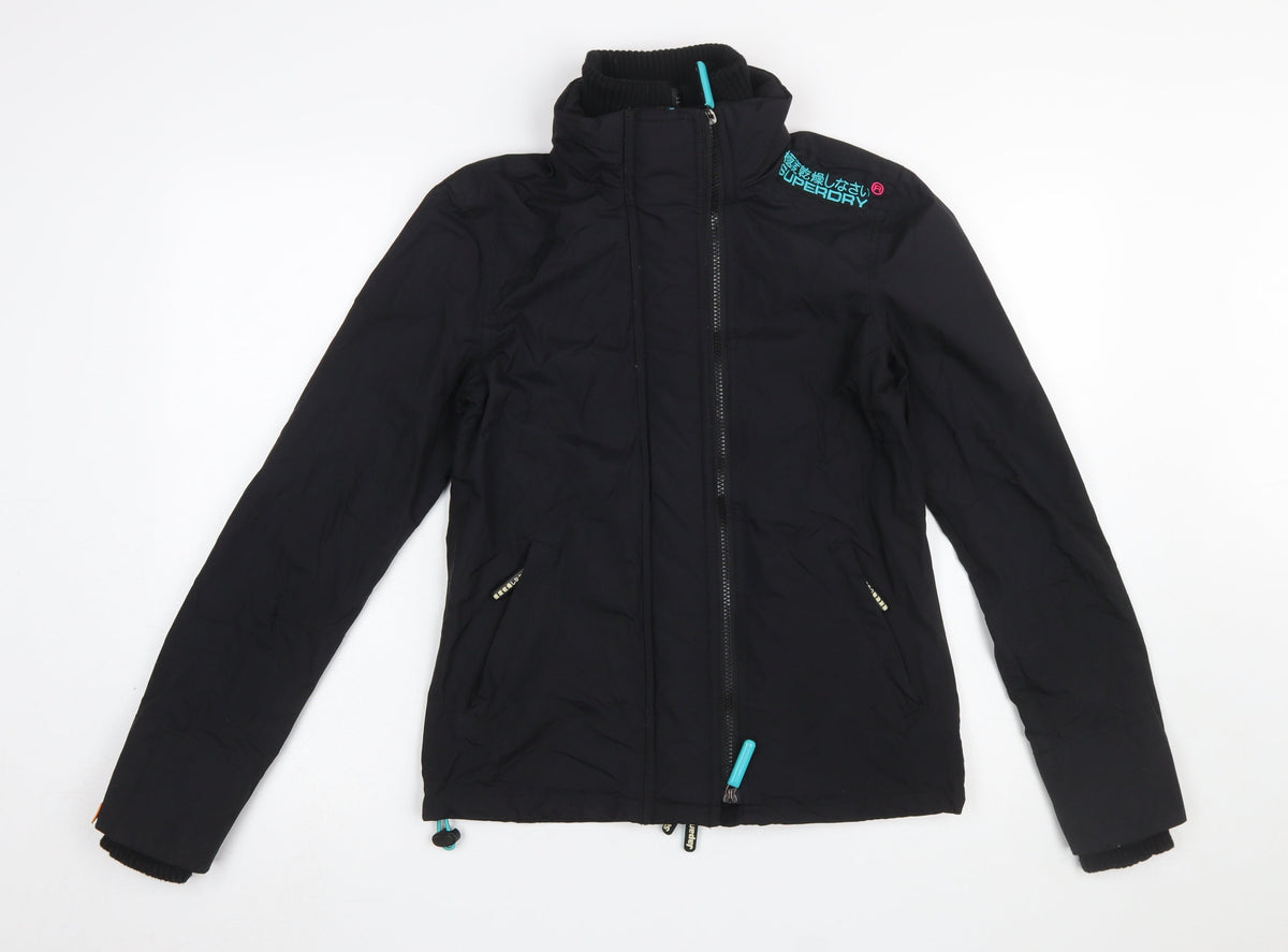 Mens UK Size S Superdry Black Windbreaker Coat