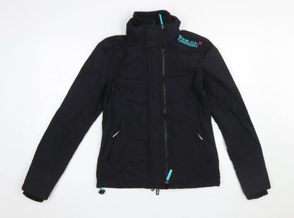 Mens UK Size S Superdry Black Windbreaker Coat