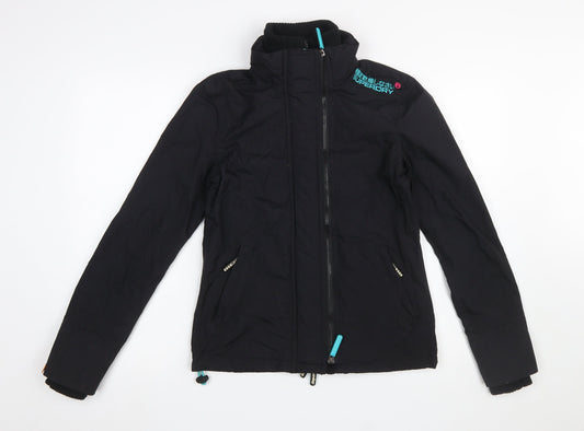 Mens UK Size S Superdry Black Windbreaker Coat