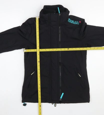 Mens UK Size S Superdry Black Windbreaker Coat
