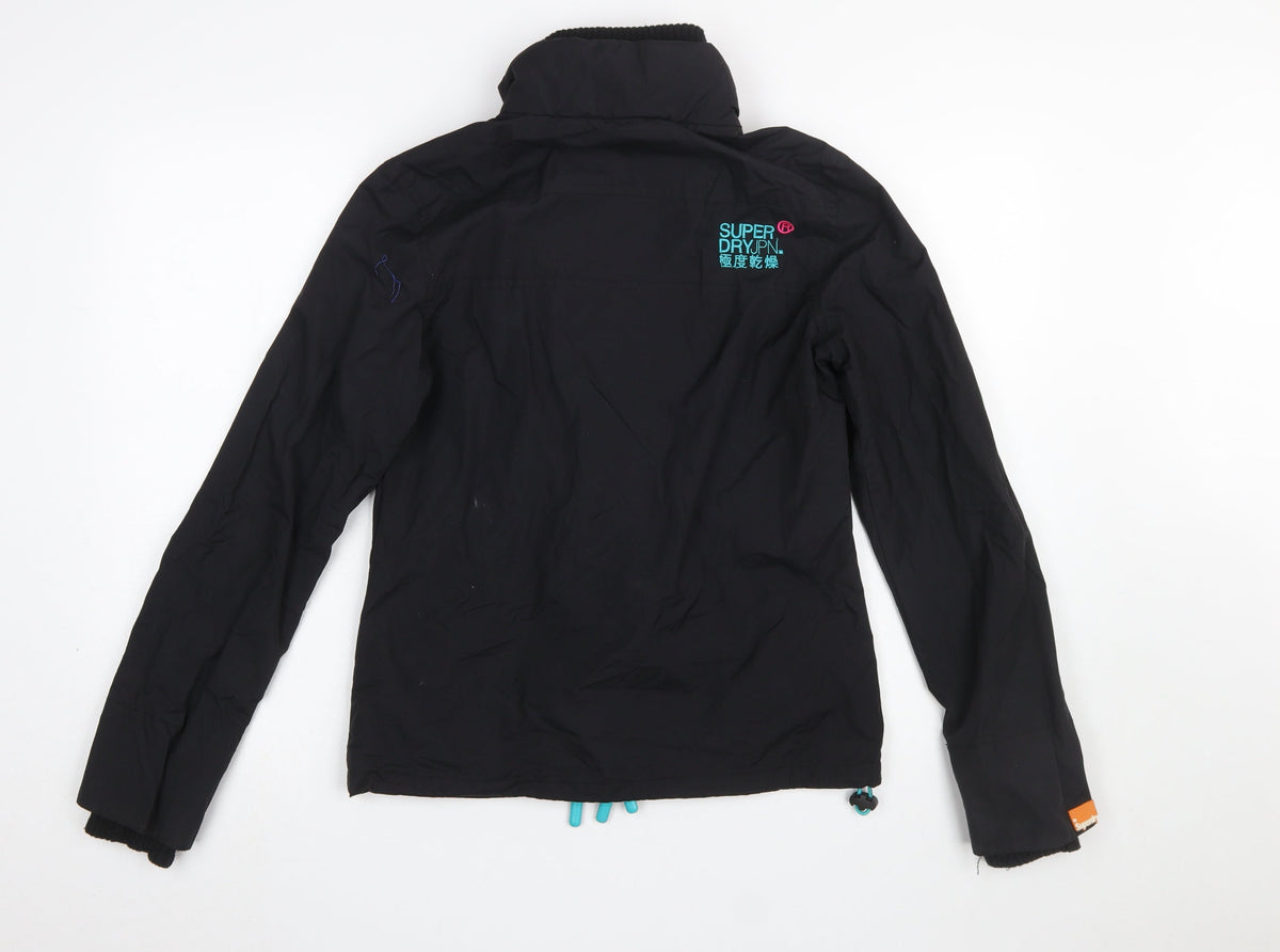 Mens UK Size S Superdry Black Windbreaker Coat