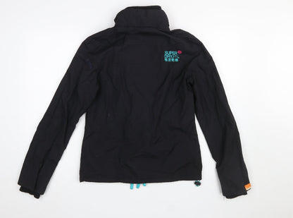 Mens UK Size S Superdry Black Windbreaker Coat