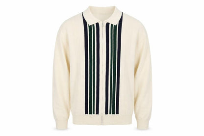 Mens UK Size L iets frans... Beige Full Zip Jumper