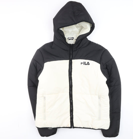 Mens UK Size L FILA Black Puffer Jacket