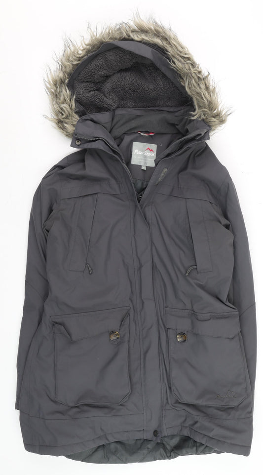 Womens UK Size 12 Peter Storm Grey Parka Coat