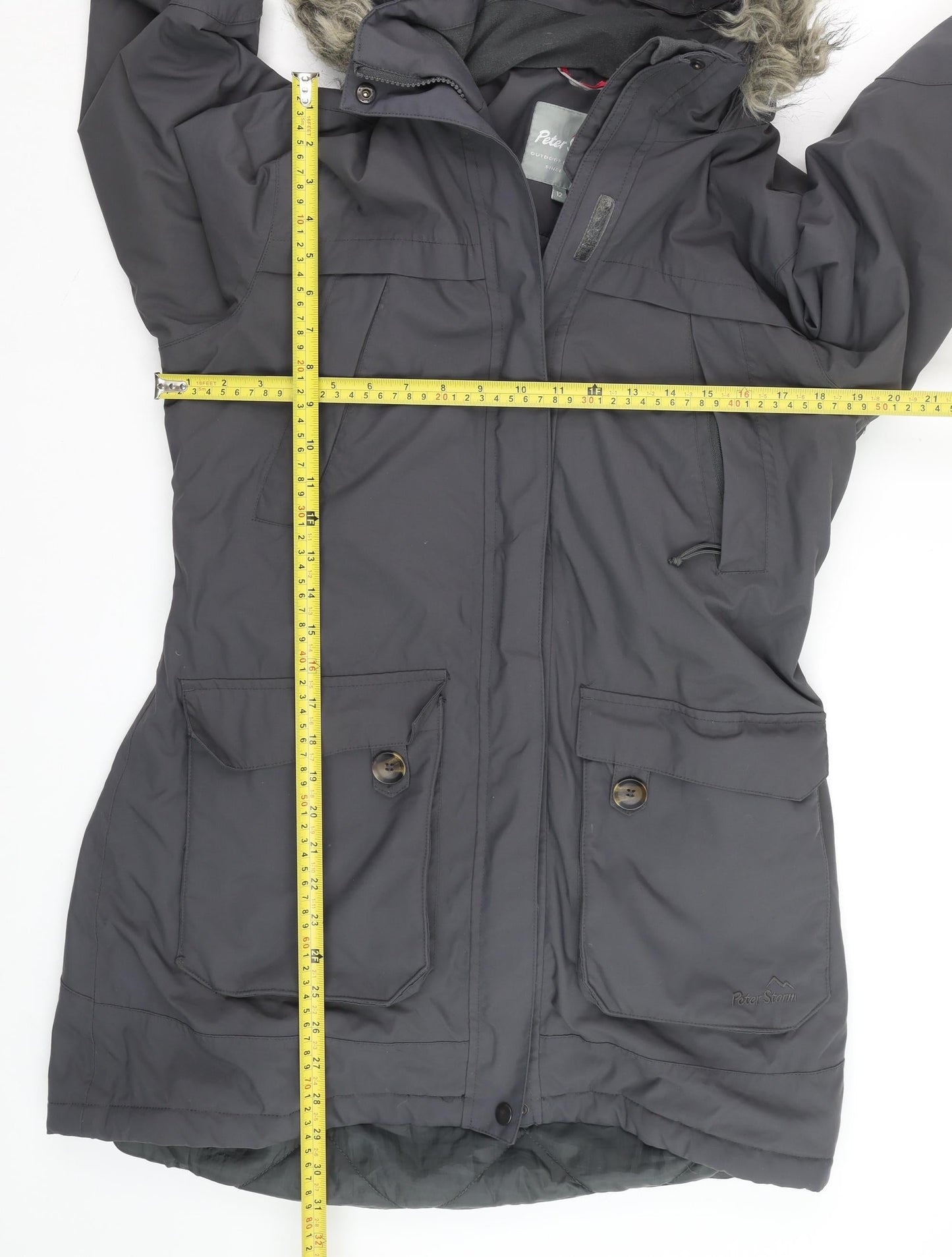 Womens UK Size 12 Peter Storm Grey Parka Coat
