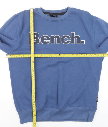 Mens UK Size M Bench Blue Pullover Sweatshirt